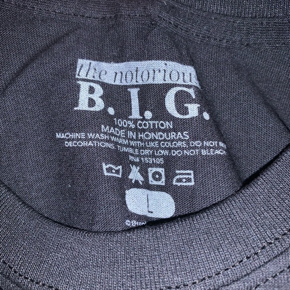 Notorious B.I.G. Graphic Tee Men’s Large Black Hip Hop Rap Shirt - Picture 2 of 2